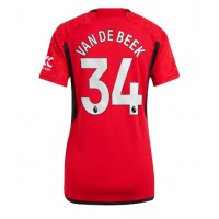 Koszulka piłkarska Manchester United Donny van de Beek #34 Strój Domowy dla kobiety 2023-24 tanio Krótki Rękaw